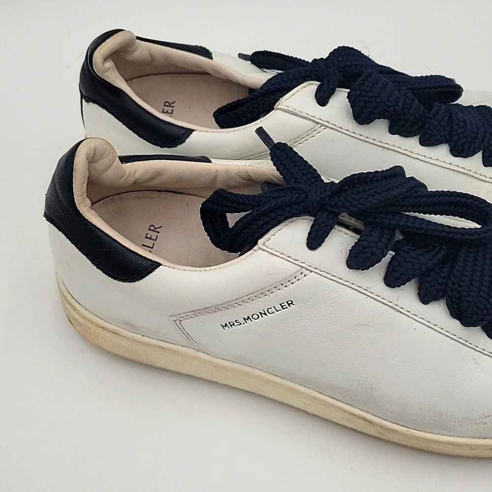 Moncler Angeline Leather/Canvas Sneakers size 38 - Picture 2 of 7